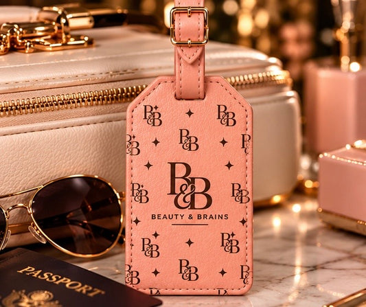 Beauty & Brains Signature Monogram Luggage Tag