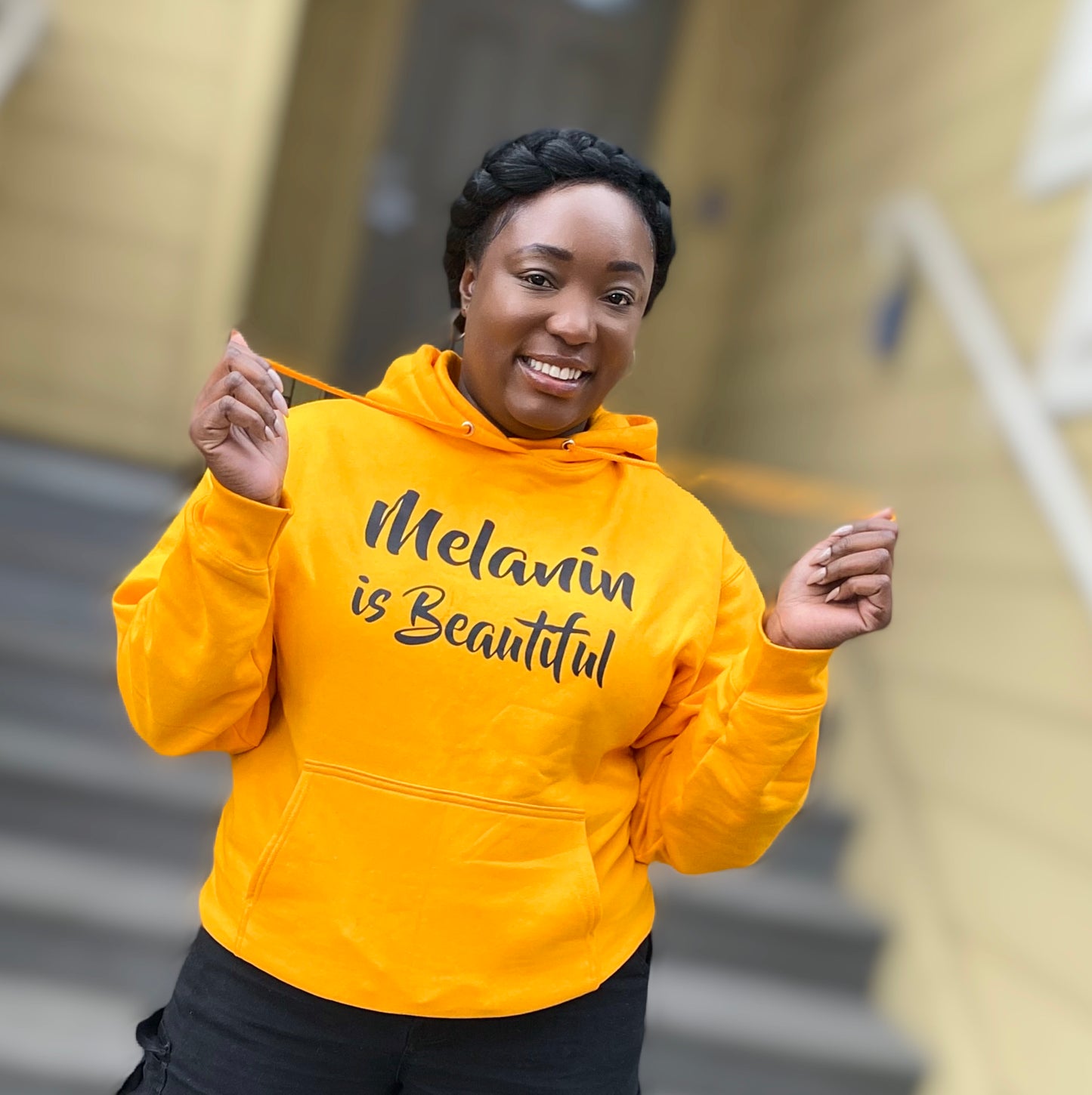 Melanin is Beautiful Unisex Hoodie (Gold)