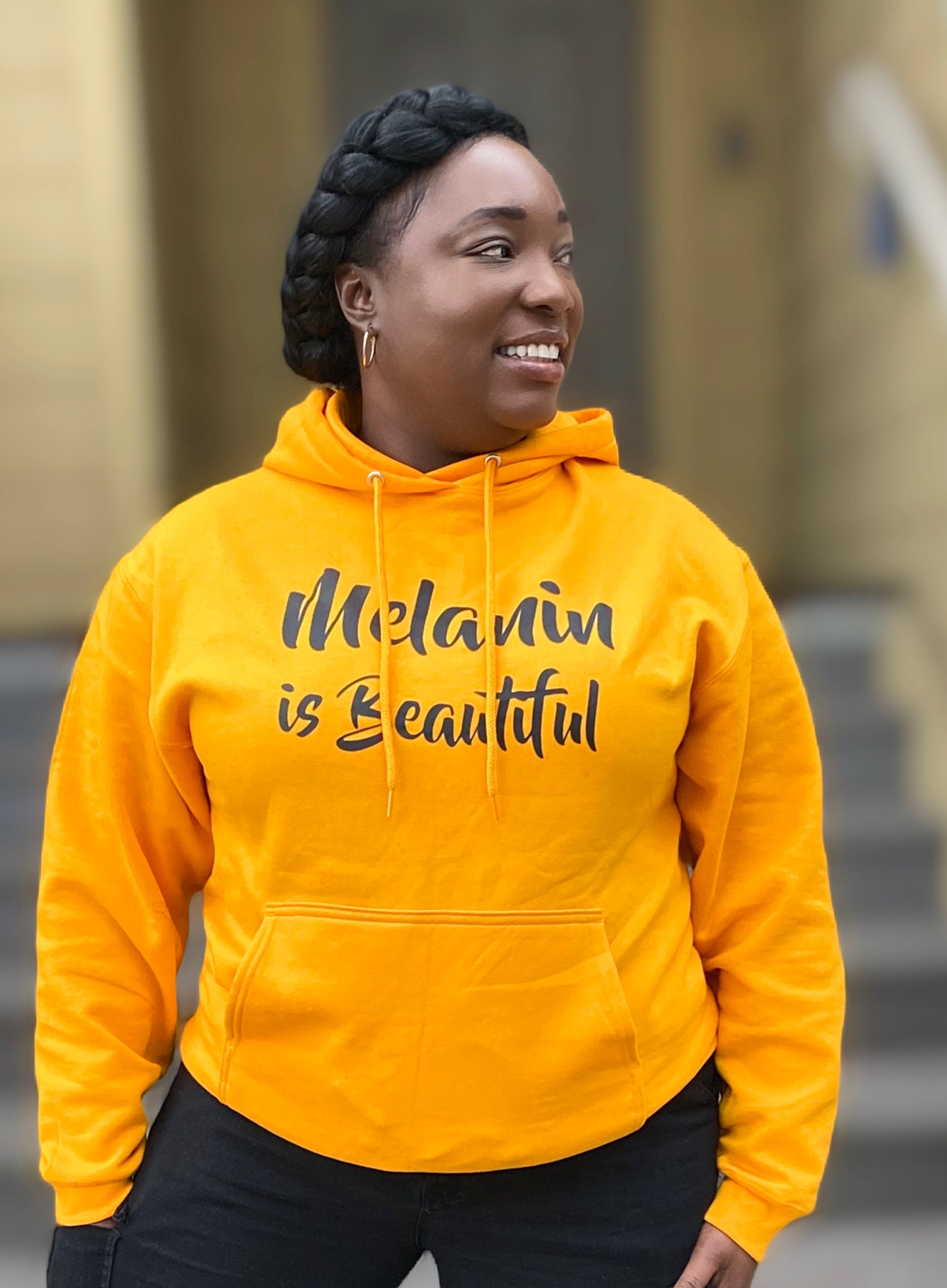 Melanin is Beautiful Unisex Hoodie (Gold)